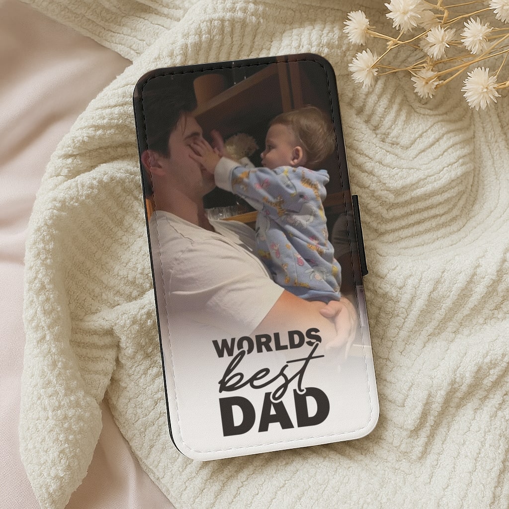 World's Best Dad Personalised Wallet Phone Case