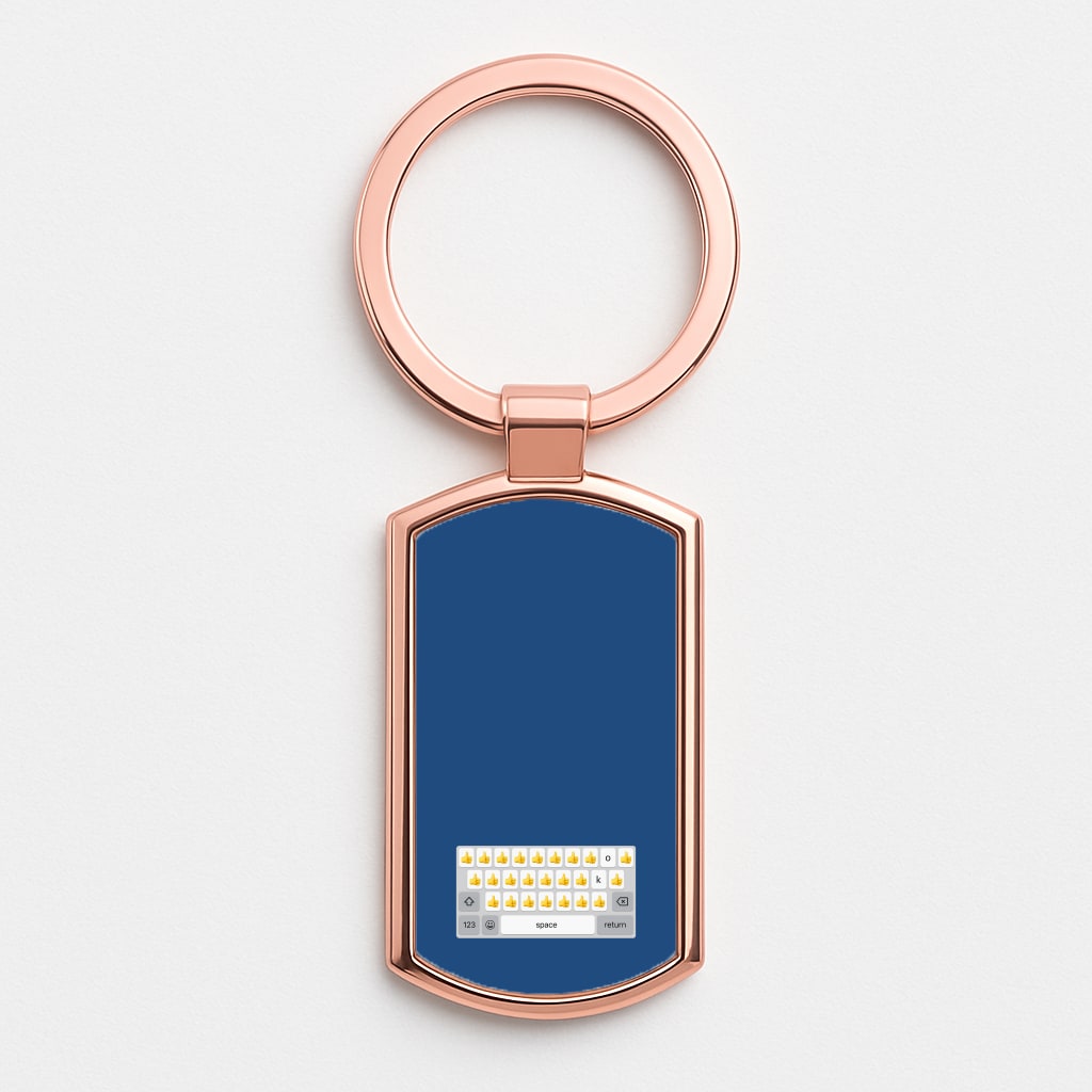 Dad's Keyboard - Father's Day Rose Gold Keyring