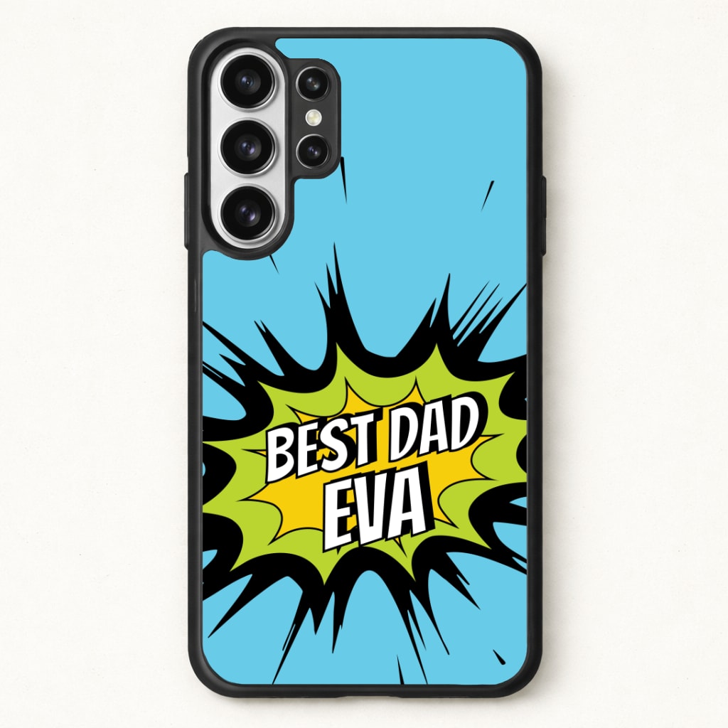 Comic Book Best Dad Eva Phone Case for Galaxy S26 Ultra