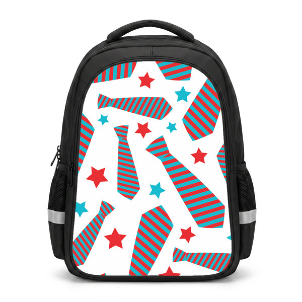 Tie And Stars Pattern Backpack