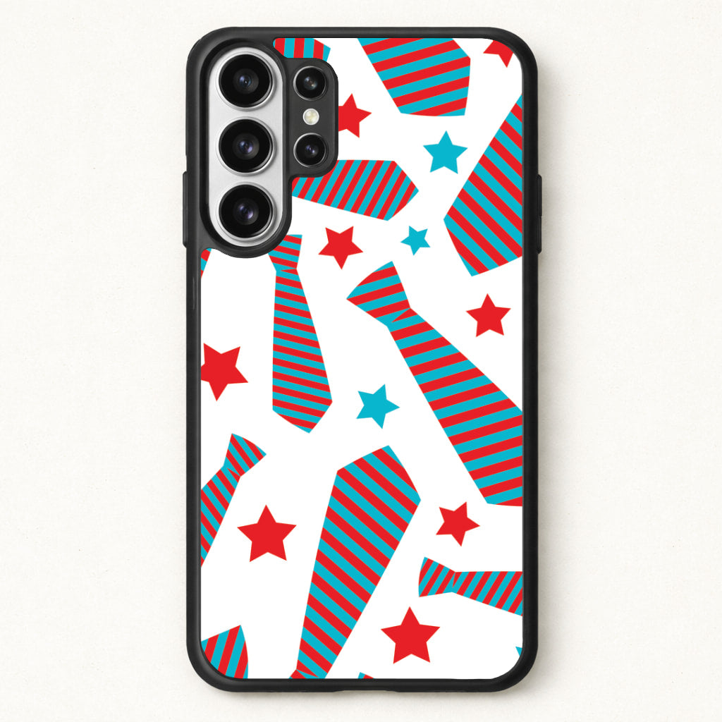 Tie And Stars Pattern Phone Case for Galaxy S26 Ultra