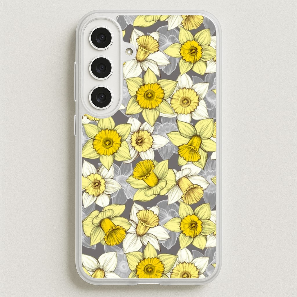 Daffodil Daze - Spring Pattern Phone Case for Galaxy S25FE