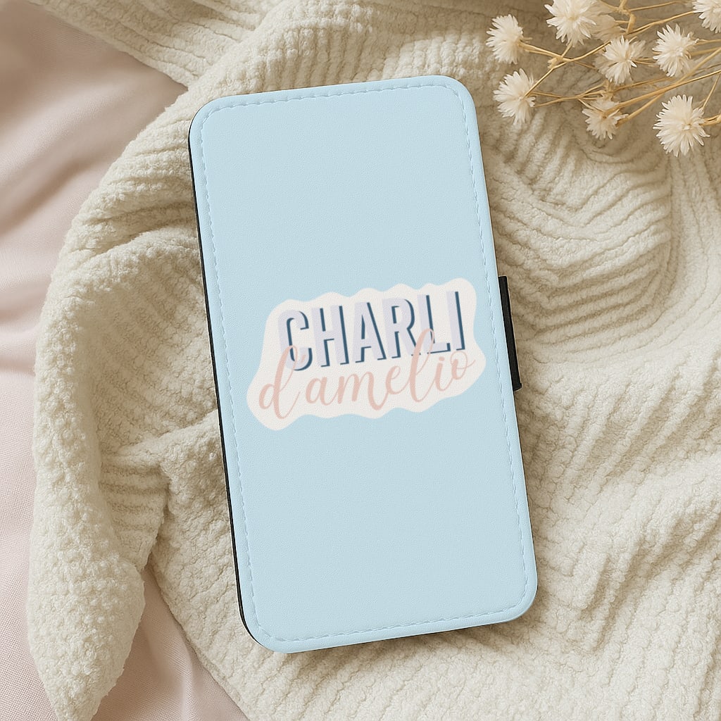 Blue Charli D'Amelio Wallet Phone Case