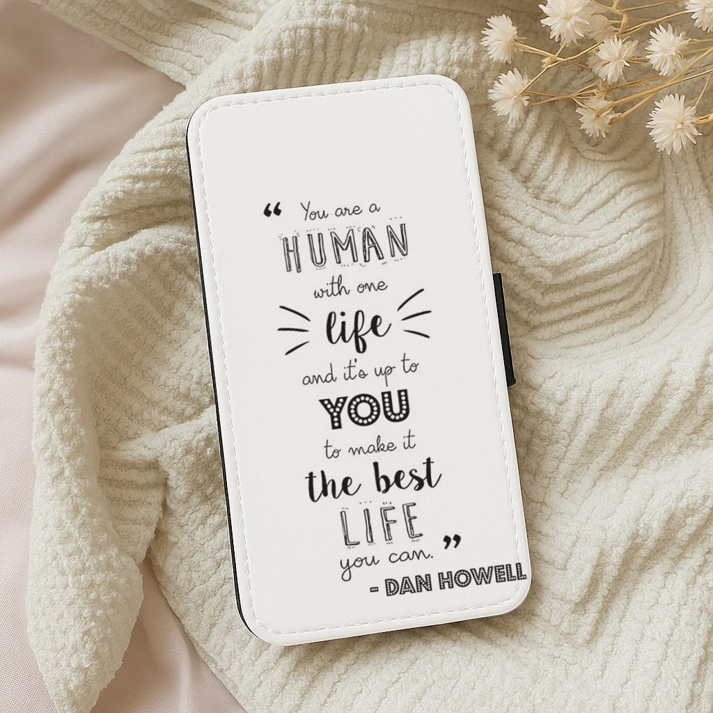 You Are A Human With One Life - Dan and Phil Quote Wallet Phone Case