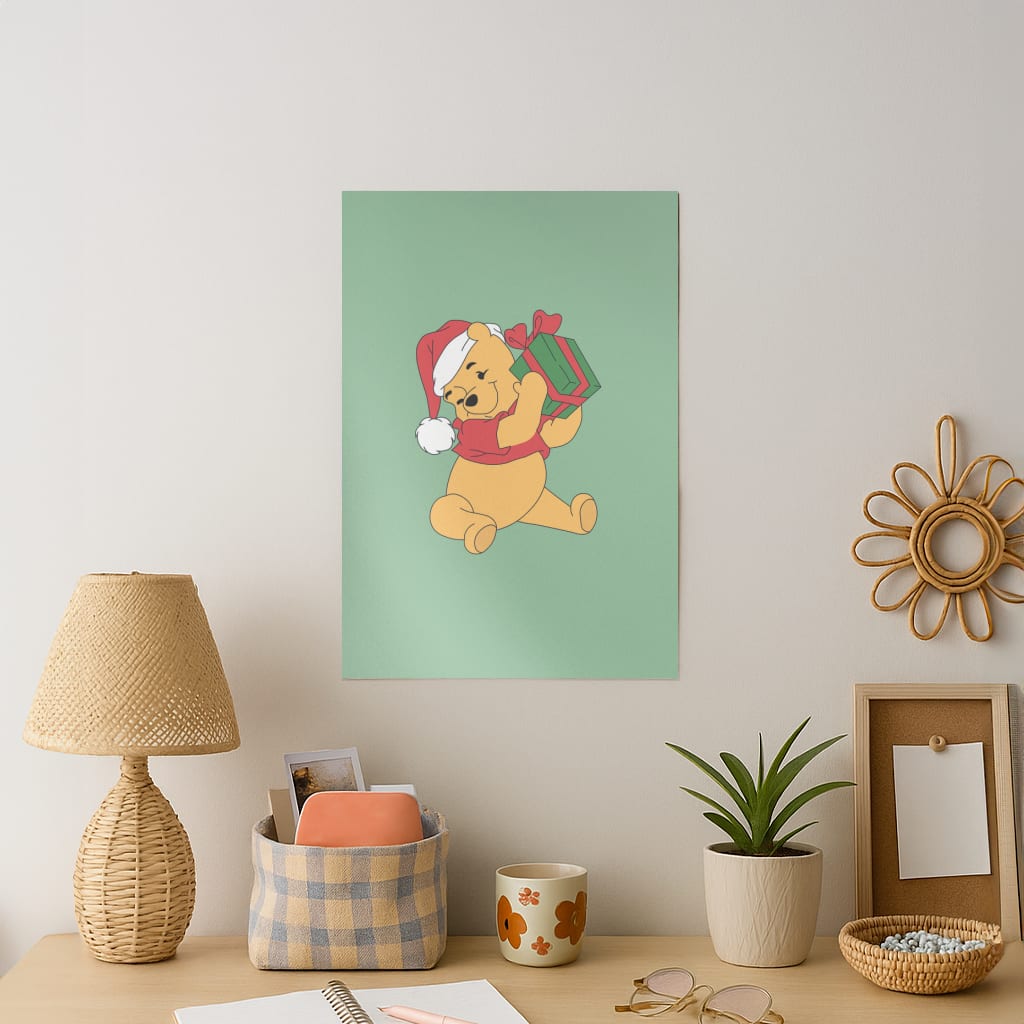 Winnie Christmas Art Print