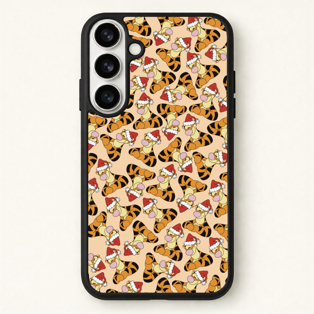 Tiger Pattern Christmas Phone Case for Galaxy S26 Plus