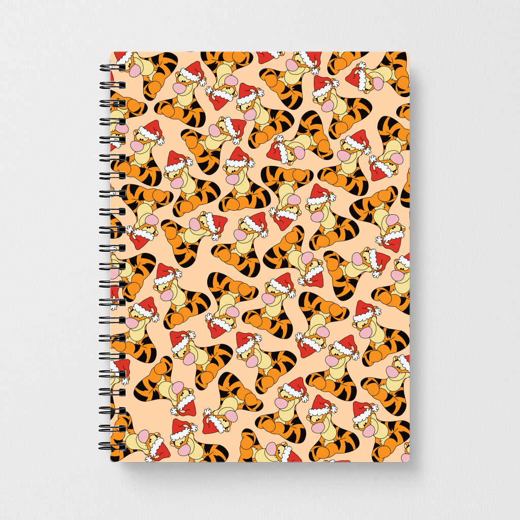 Tiger Pattern Christmas Notebook