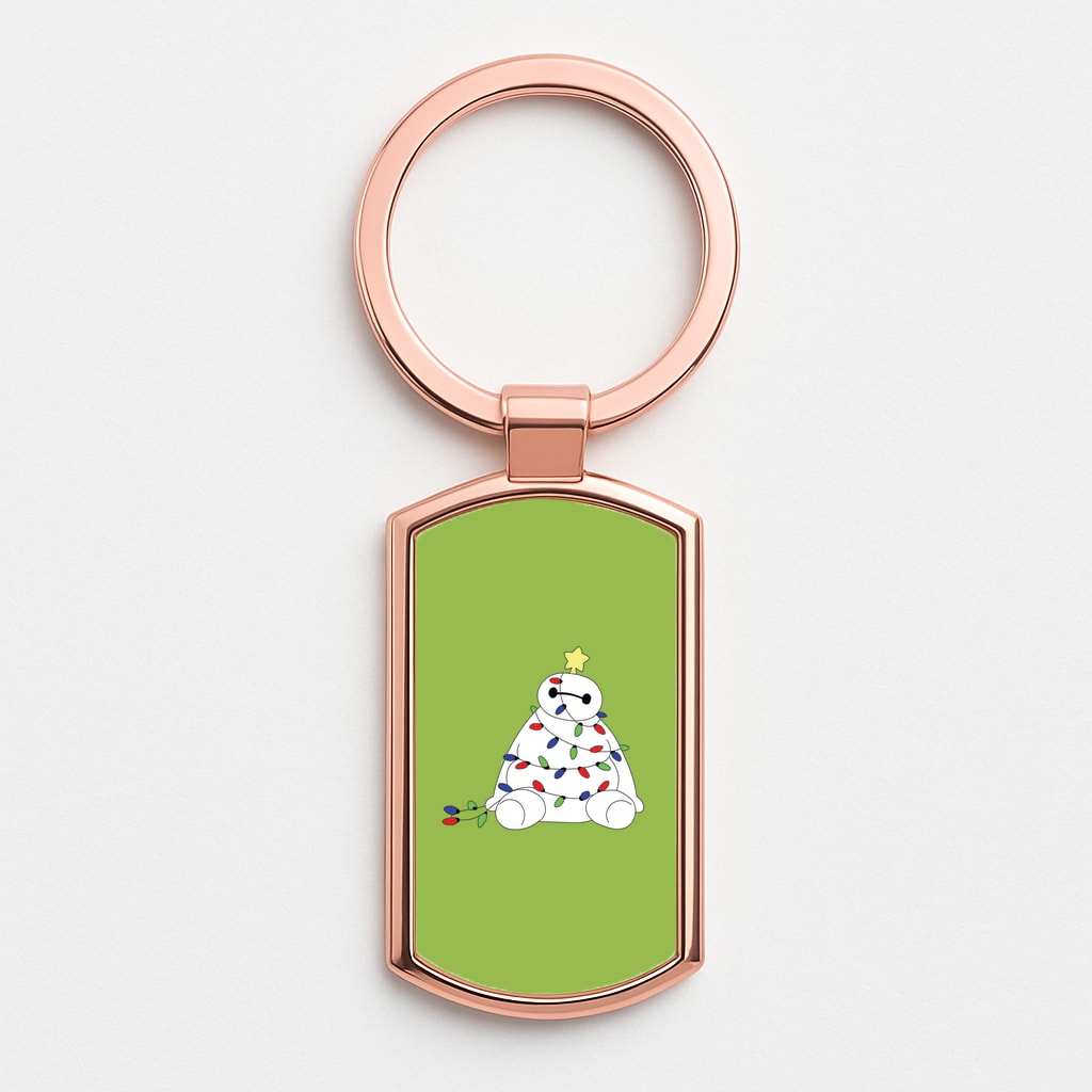 Baymax Christmas Rose Gold Keyring