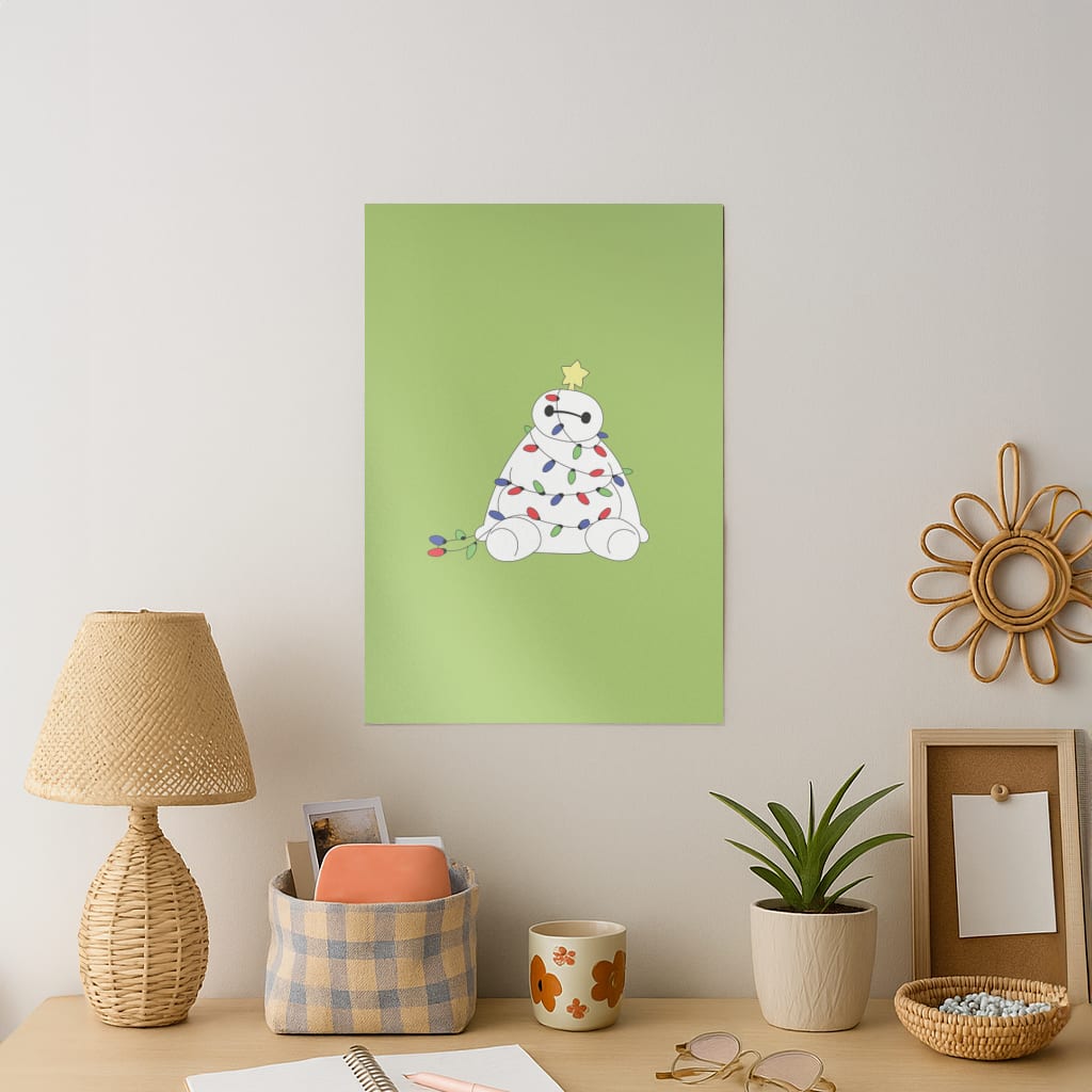 Baymax Christmas Art Print