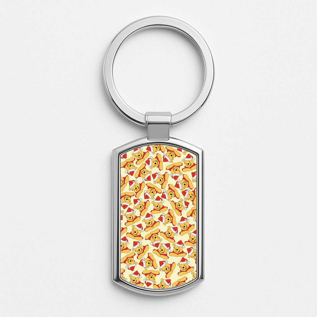 Winnie Pattern Christmas Luxury Keyring