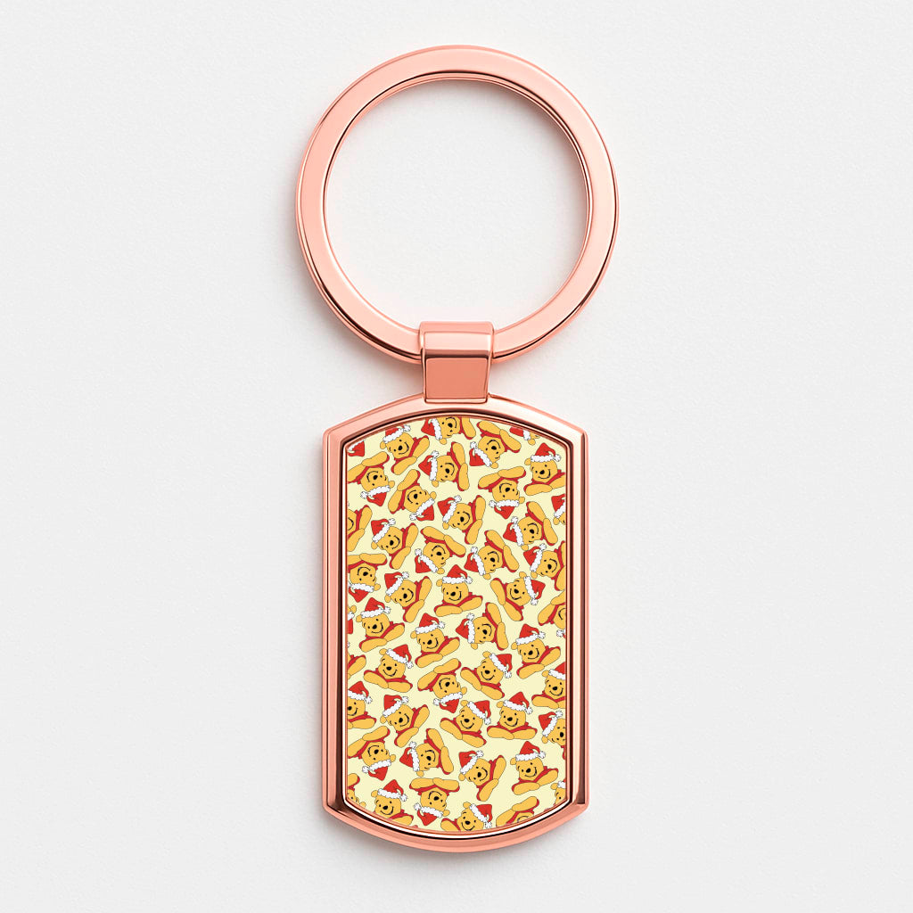 Winnie Pattern Christmas Luxury Keyring