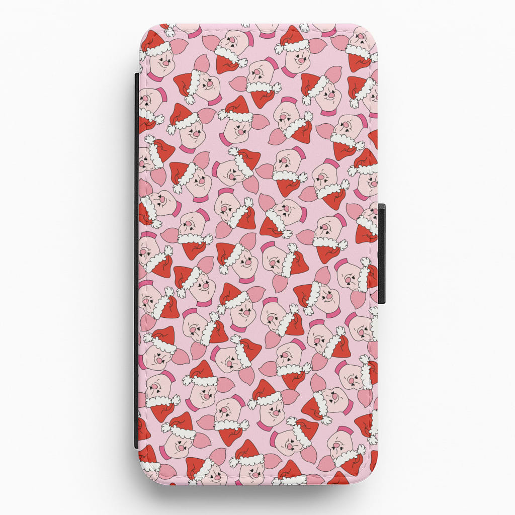 Pig Pattern Christmas Flip / Wallet Phone Case