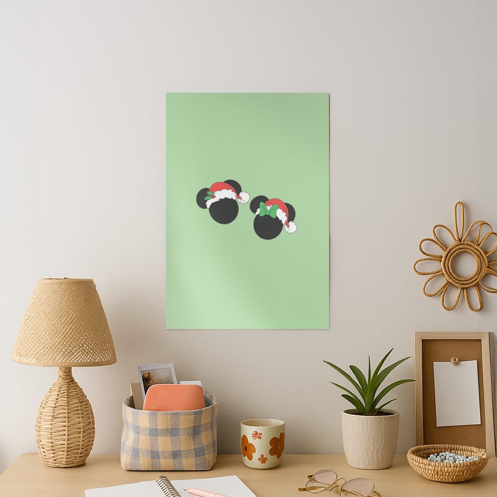 Festive Mice Christmas Art Print