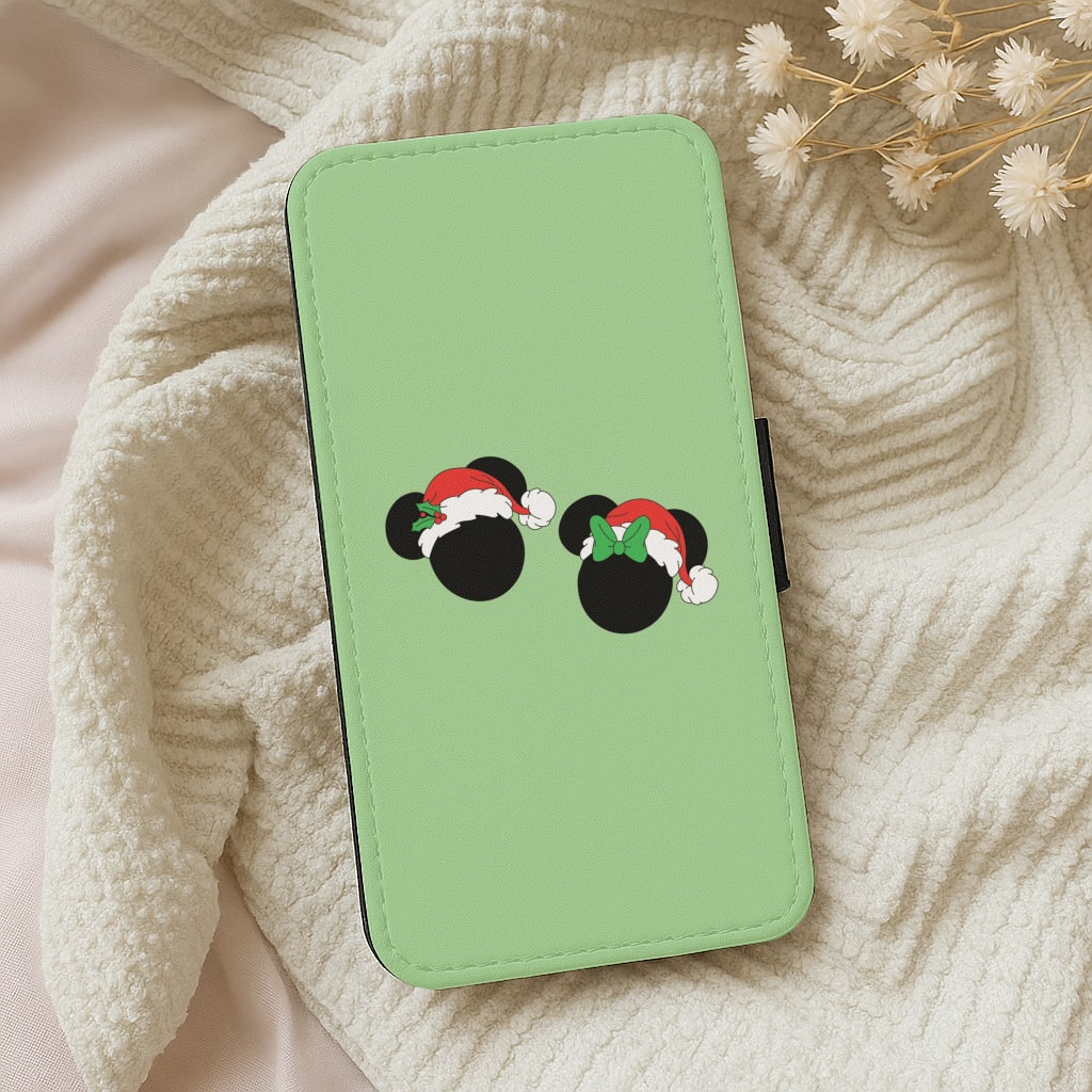 Festive Mice Christmas Wallet Phone Case