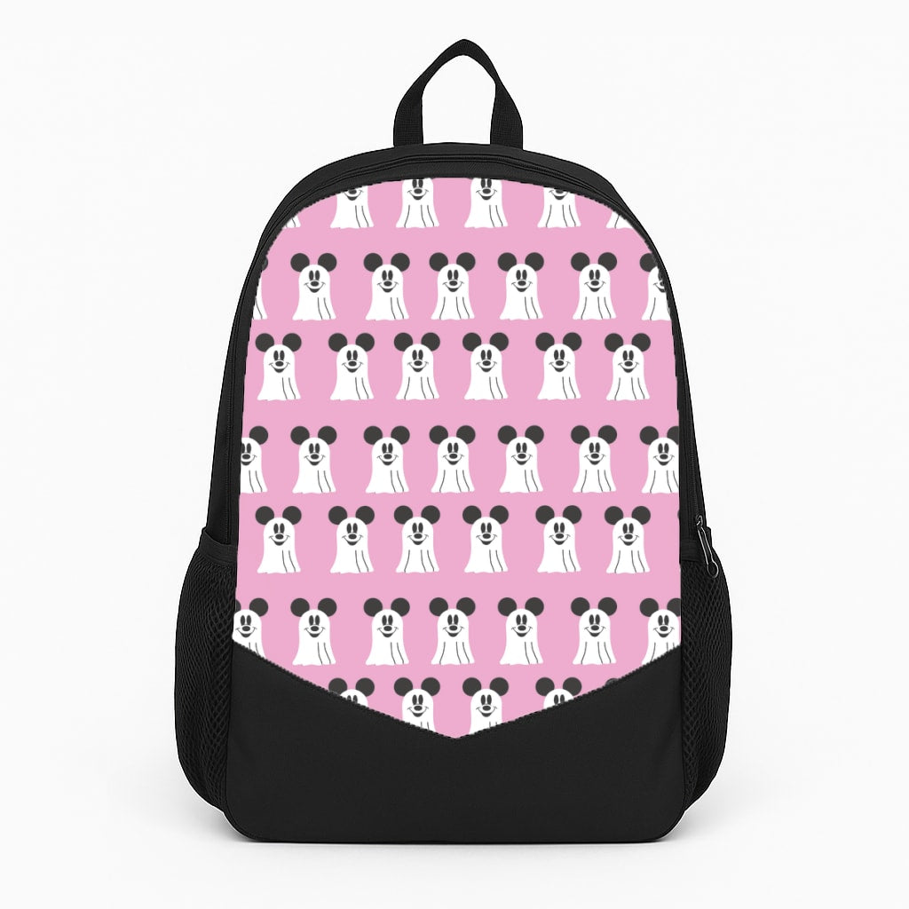 Mouse Ghost Pattern Halloween Large Backpack
