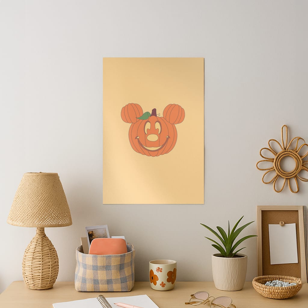 Mouse Pumpkin Halloween Art Print