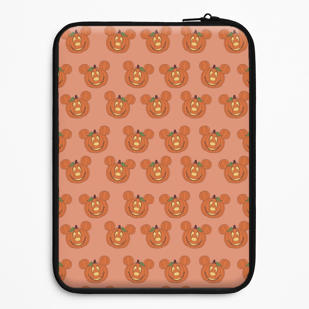 Mouse Pumpkin Pattern Halloween Laptop Sleeve
