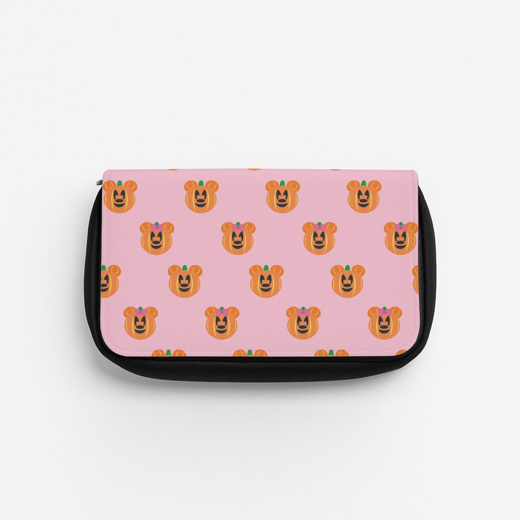 Female Mouse Pumpkin Pattern Halloween Pencil Case