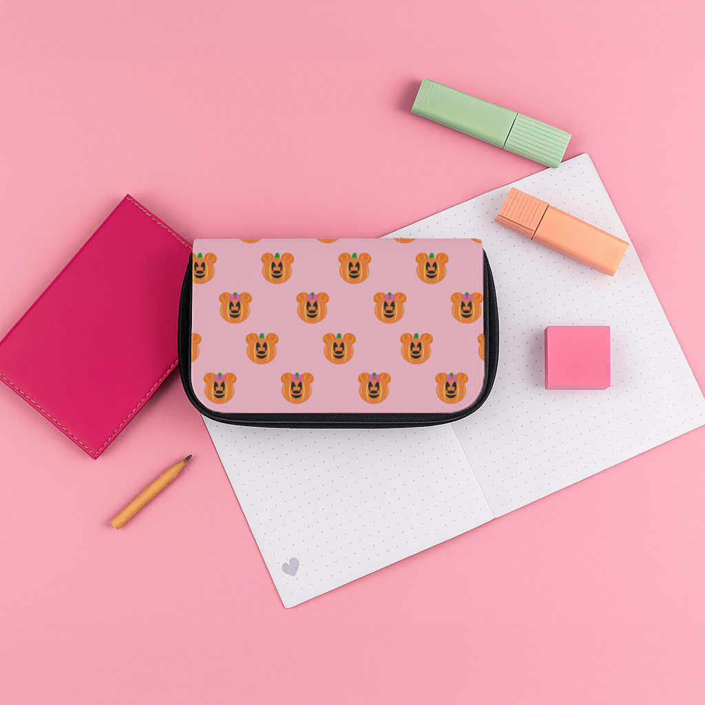 Female Mouse Pumpkin Pattern Halloween Pencil Case