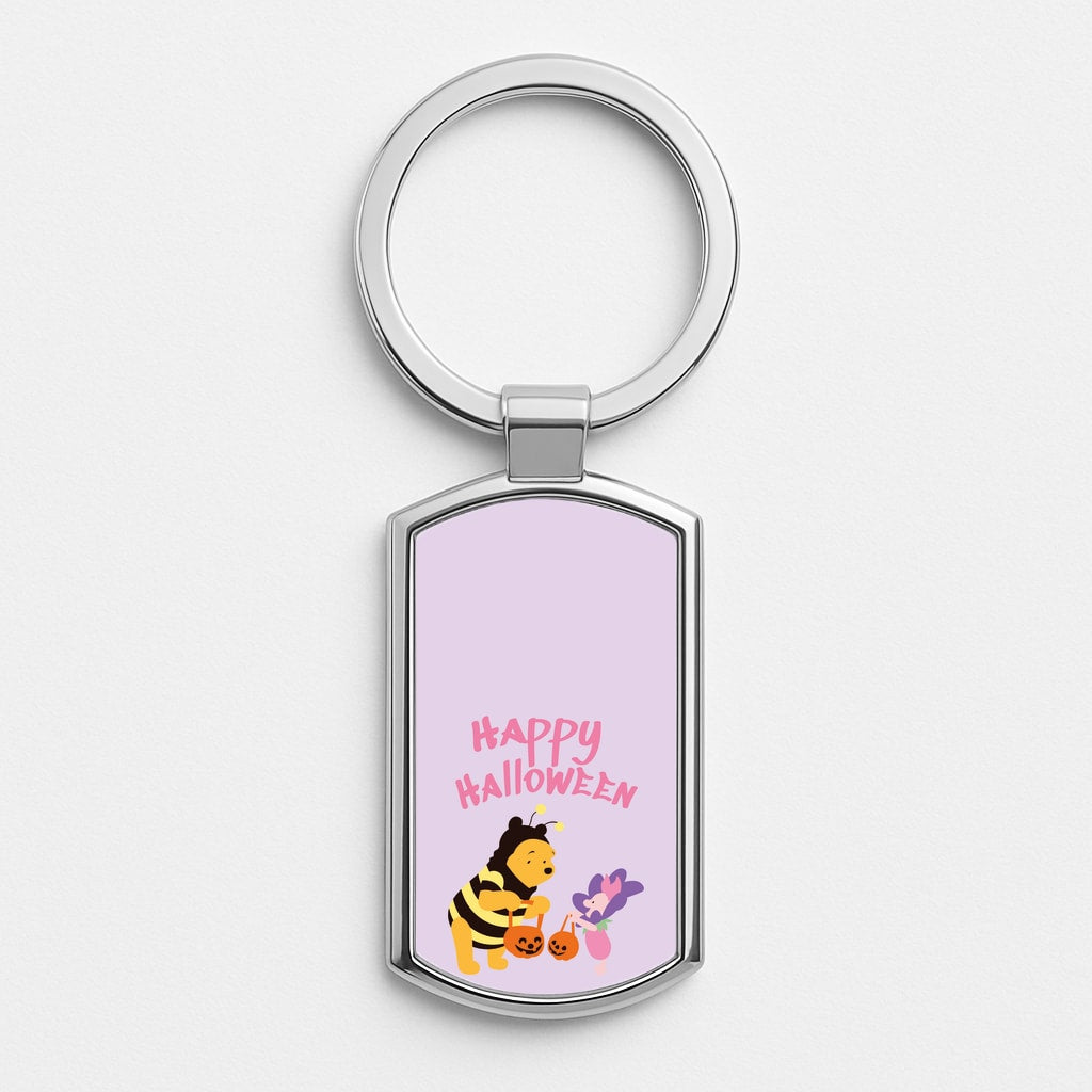 Winnie Halloween Silver Keyring