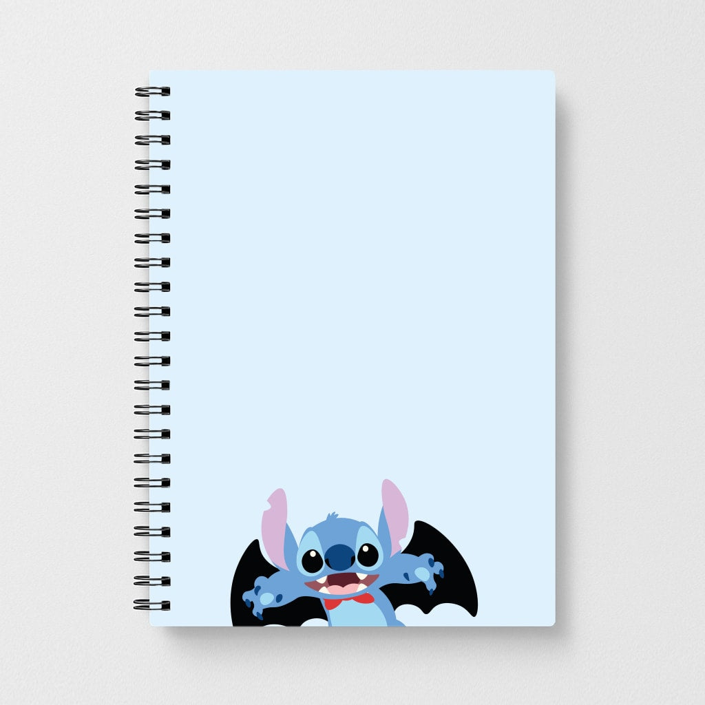 Vampire Alien Blue Halloween Notebook