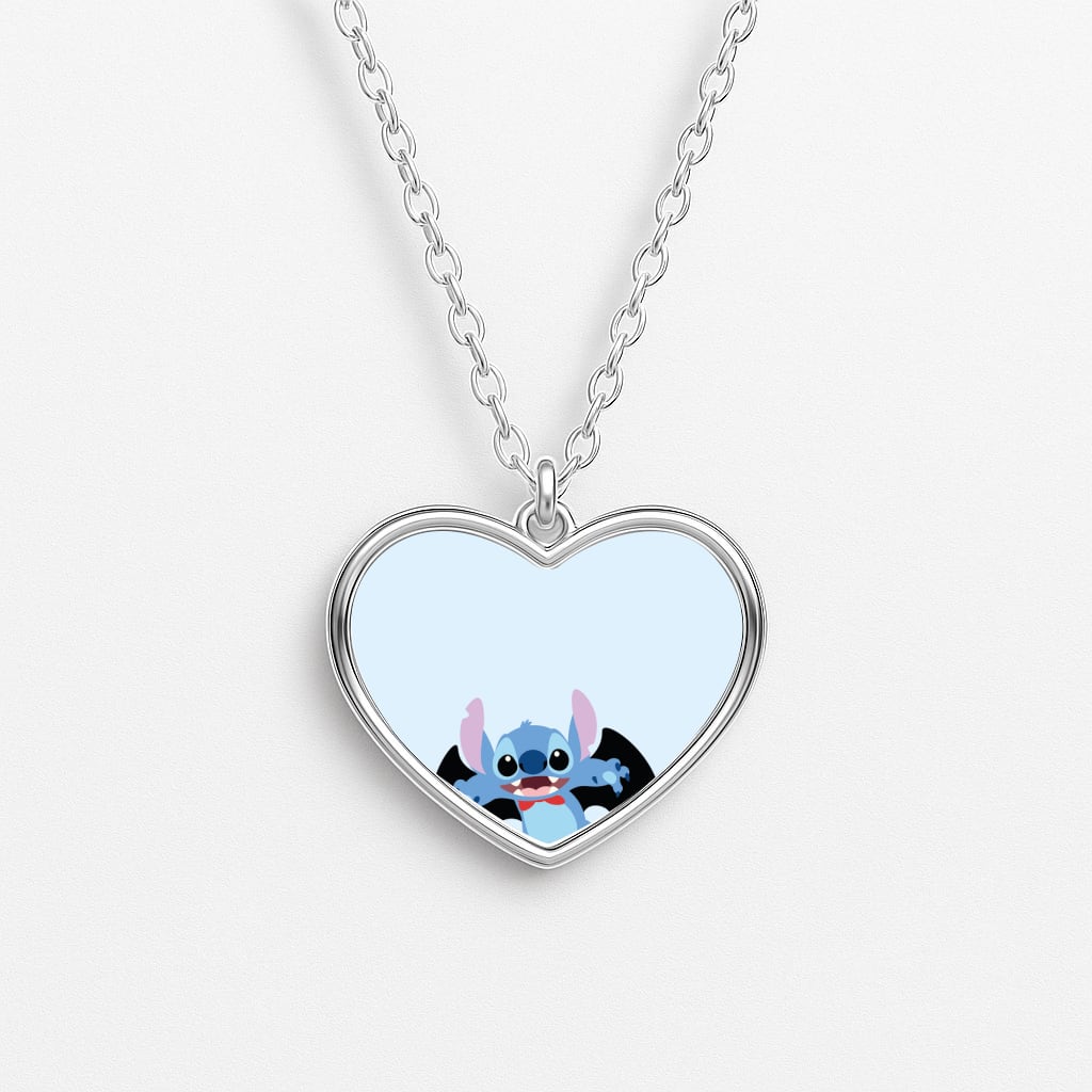 Vampire Alien Blue Halloween Necklace