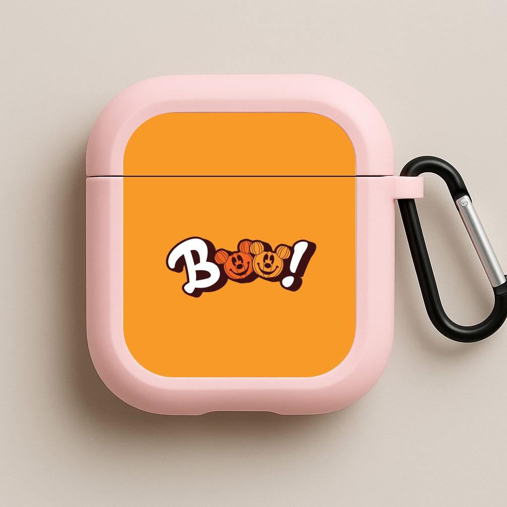 Pumkin Mouse Boo Pink AirPods Case