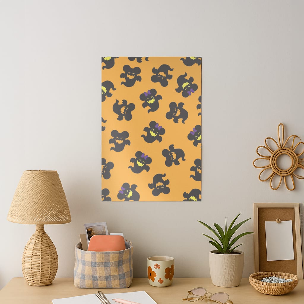 Mouse Ghosts Pattern Art Print
