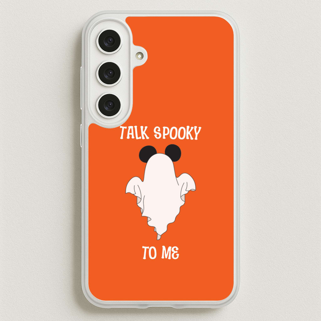 Talk Spooky To Me Mouse Ghost Phone Case for Galaxy S25FE