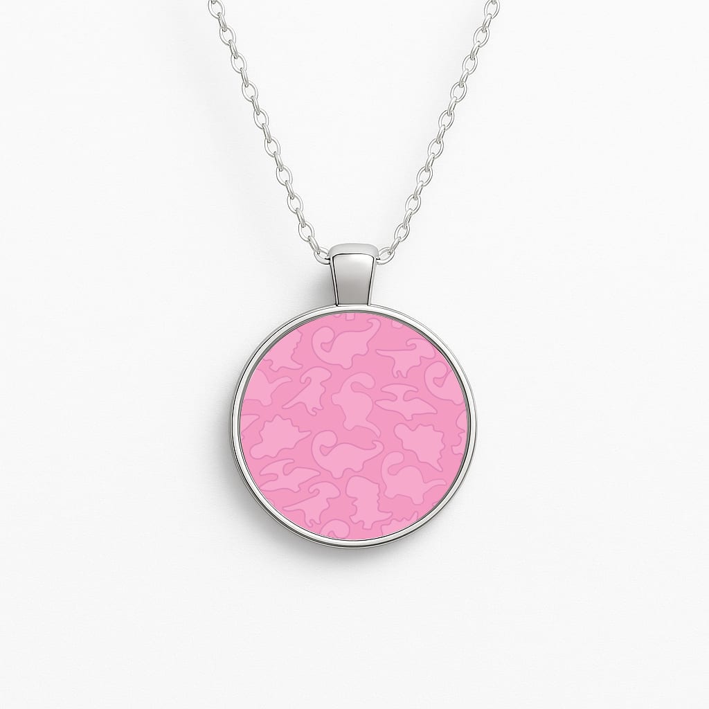 Pink Pattern - Dinosaurs Necklace