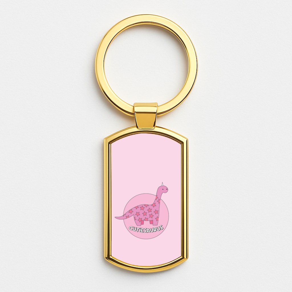 Cutiesaurus - Dinosaurs Gold Keyring