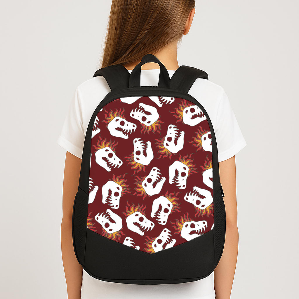 Bone Pattern - Dinosaurs Large School Bag