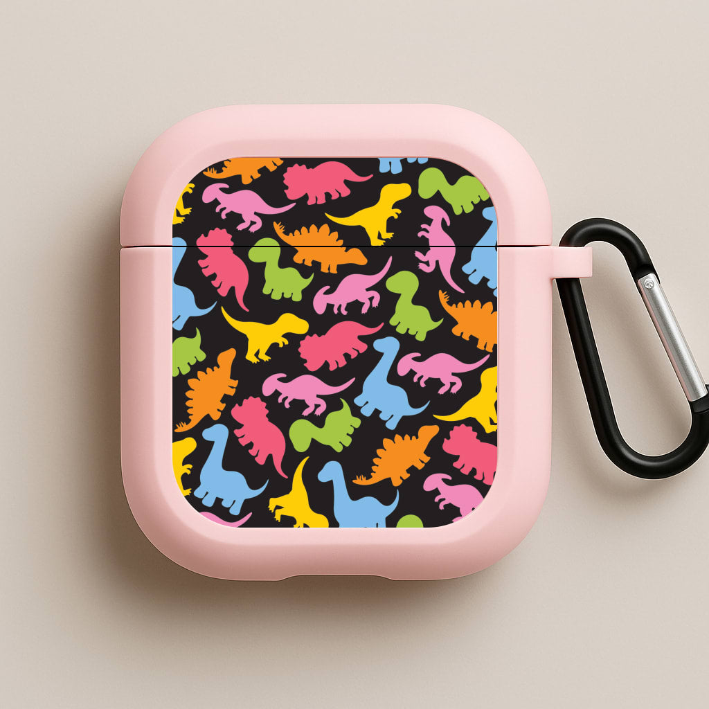 Dinosaurs Collage - Dinosaurs Pink AirPods Case