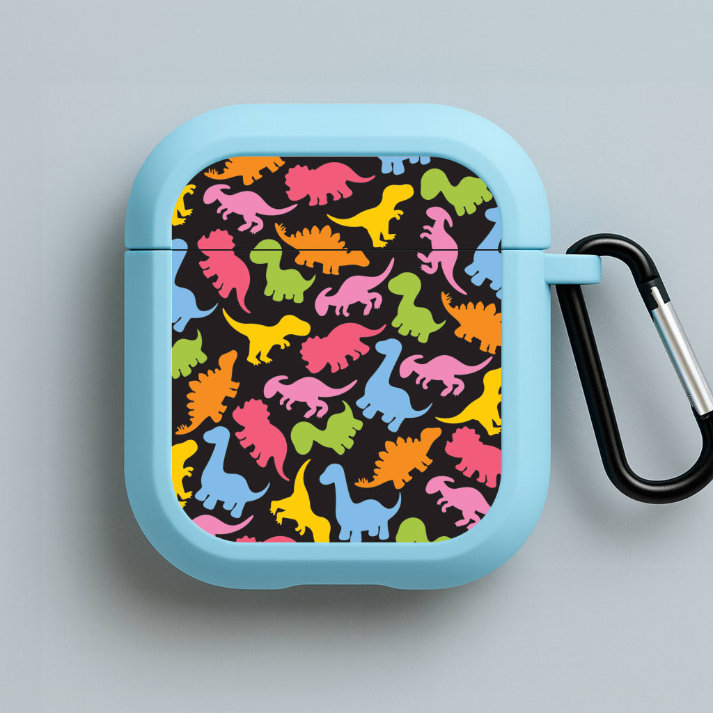 Dinosaurs Collage - Dinosaurs Blue AirPods Case