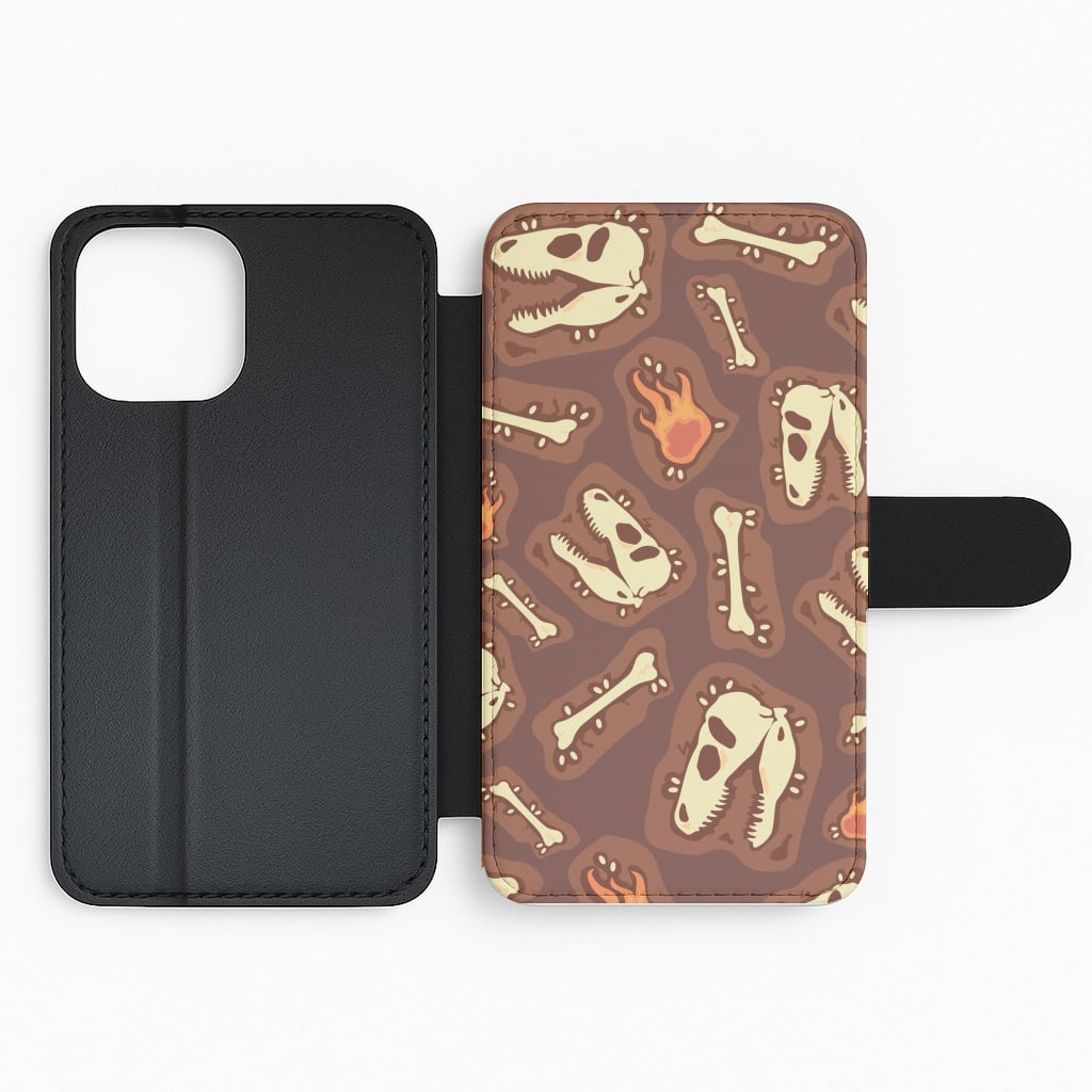 Bones And Skulls - Dinosaurs Flip Phone Case