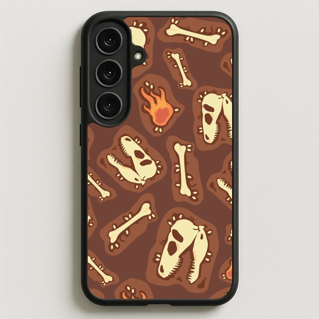 Bones And Skulls - Dinosaurs Phone Case for Galaxy S25FE