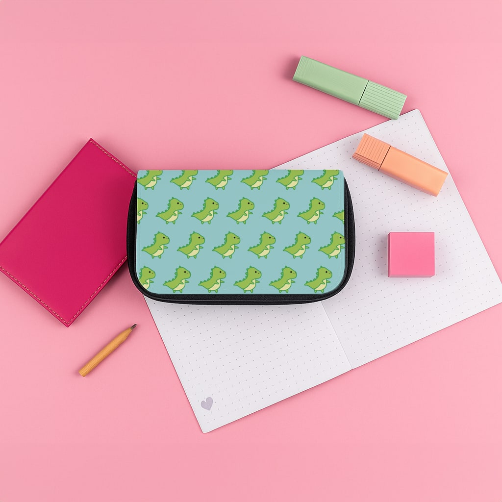 Green Dinosaurs Pattern - Dinosaurs Pencil Case