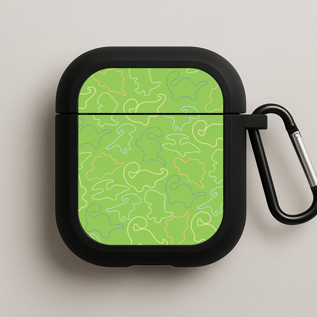 Outline Pattern - Dinosaurs AirPods Case