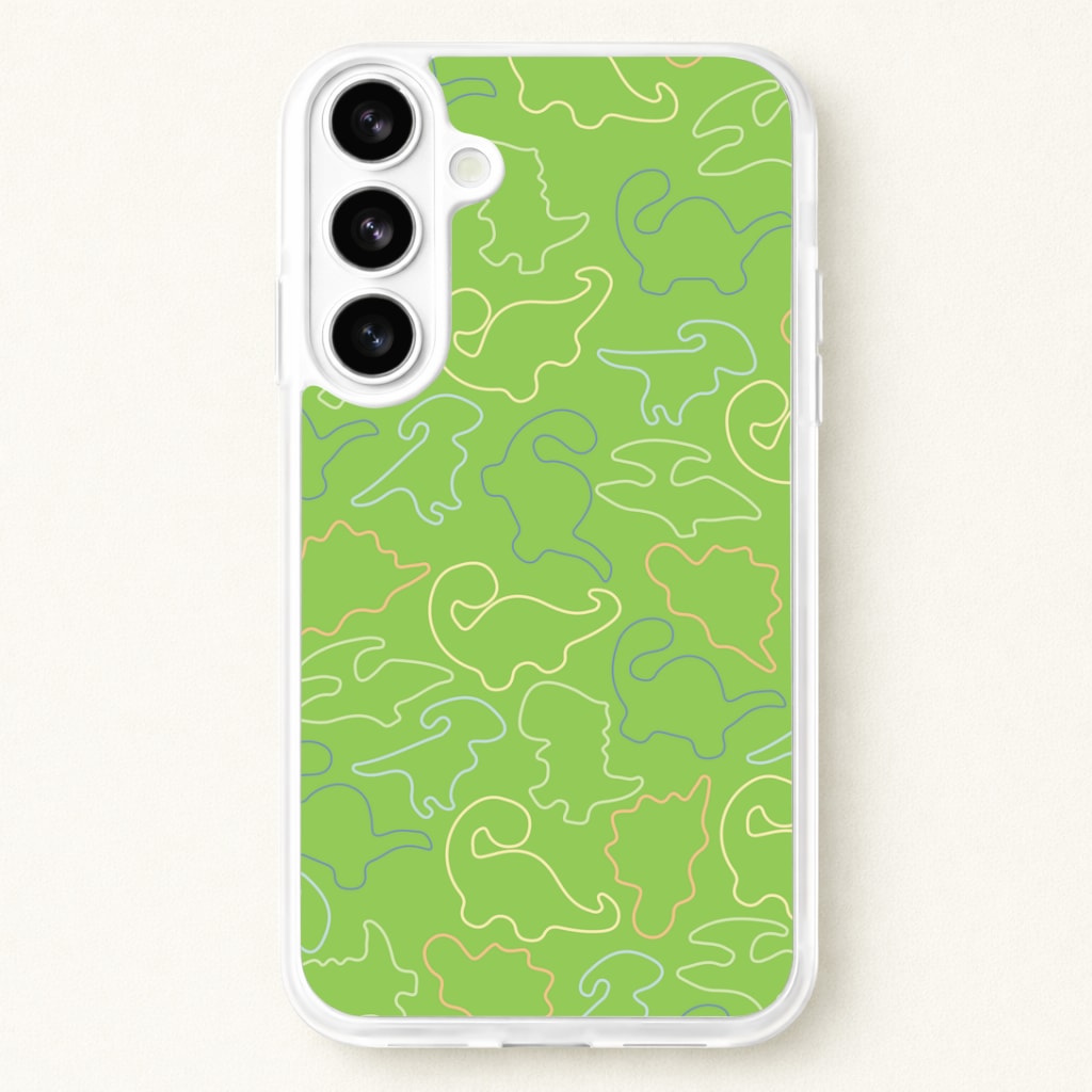 Outline Pattern - Dinosaurs Phone Case for Galaxy S26 Plus