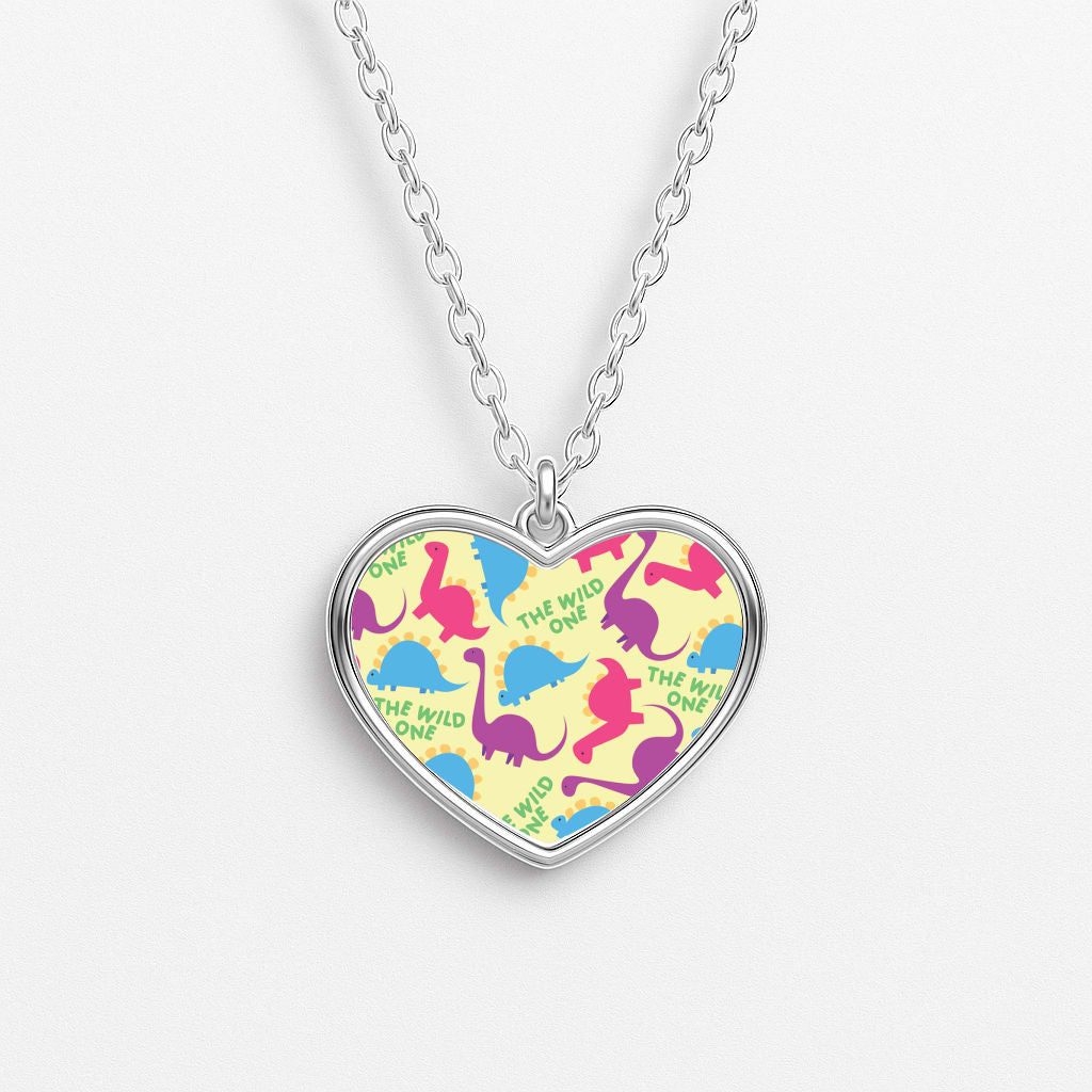 The Wild One - Dinosaurs Heart Necklace