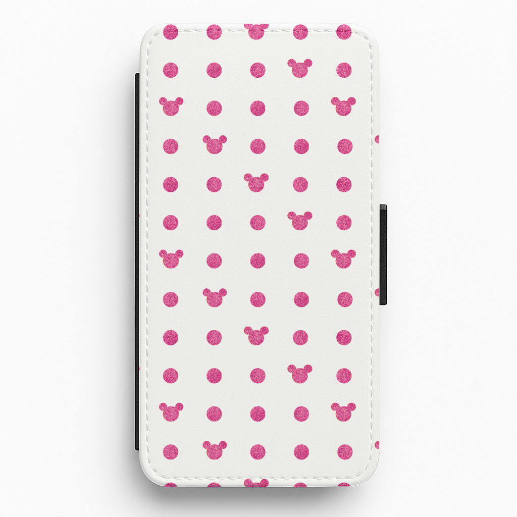 Mickey Polkadot White Fairytale Flip / Wallet Phone Case