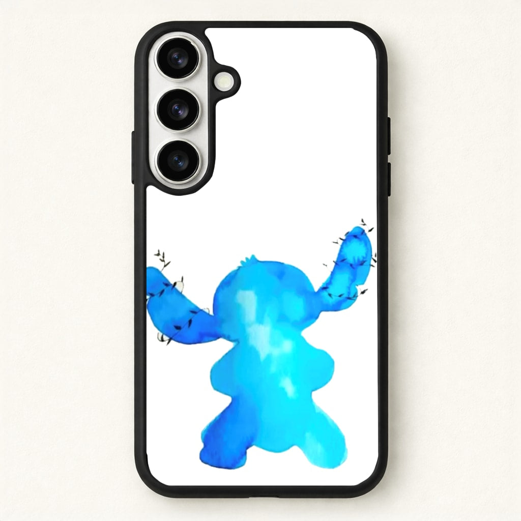 Watercolour Blue Alien Disney Phone Case for Galaxy S26