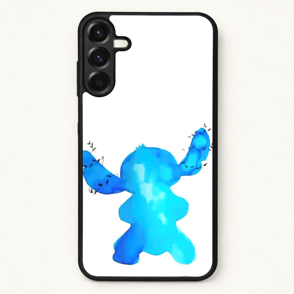 Watercolour Blue Alien Disney Phone Case for Galaxy A17