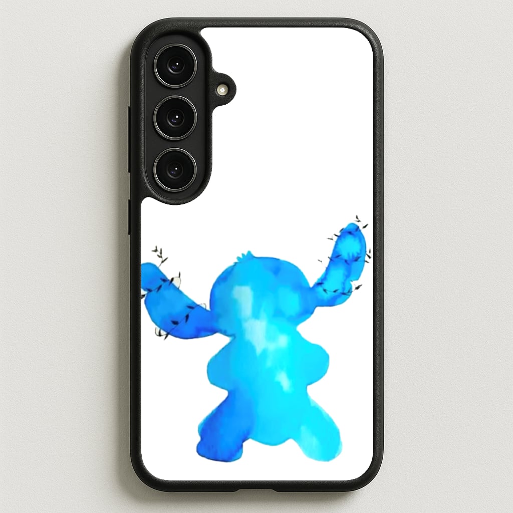 Watercolour Blue Alien Disney Phone Case for Galaxy S25FE