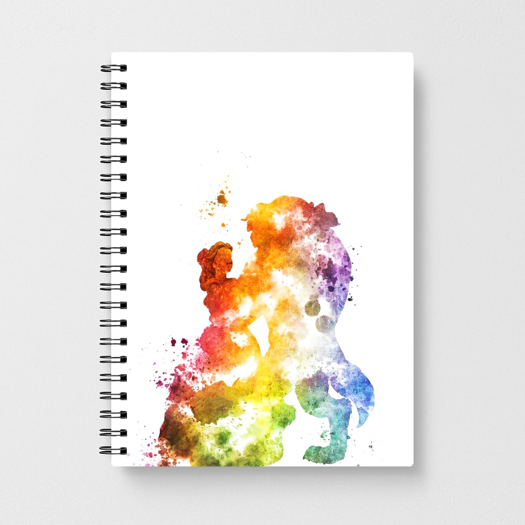 Watercolour Beauty and the Beast Disney Notebook - Fun Cases