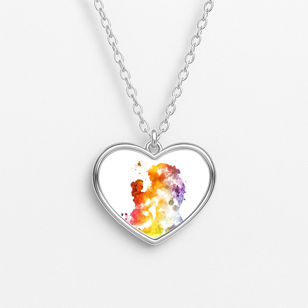 Watercolour Beauty Fairytale Heart Necklace