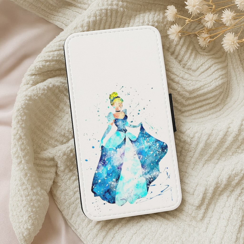 Watercolour Cinderella Fairytale Wallet Phone Case