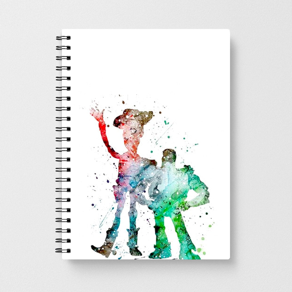 Watercolour Woody & Buzz Toy Story Disney Notebook - Fun Cases