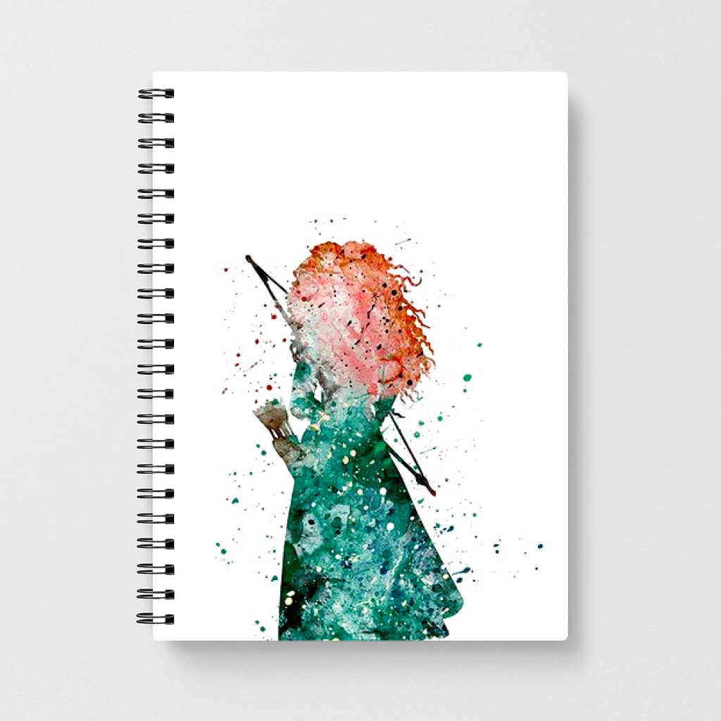 Watercolour Princess Merida Brave Disney Notebook - Fun Cases