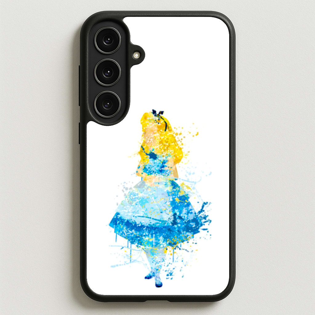 Watercolour Alice in Wonderland Fairytale Phone Case for Galaxy S25FE